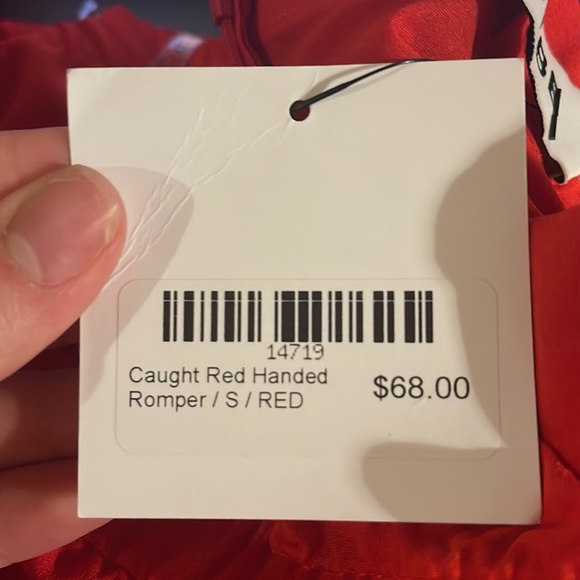 Strapless Red Romper - Picture 6 of 6